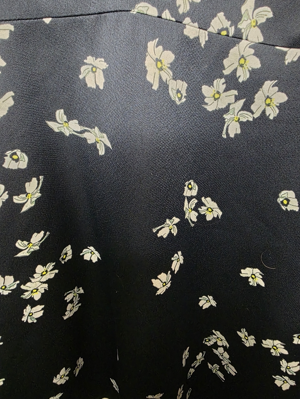 Banana Republic Navy and White Floral V-Neck Midi Dress‎ Size 2 - Picture 2 of 6